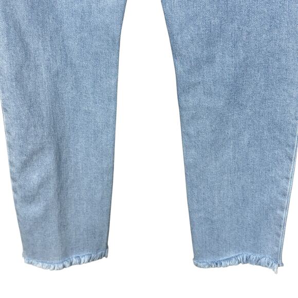 Good American SZ 4/27 Good Legs Cigarette Raw Hem Jeans Mid-Rise Light Wash Blue - Picture 6 of 10